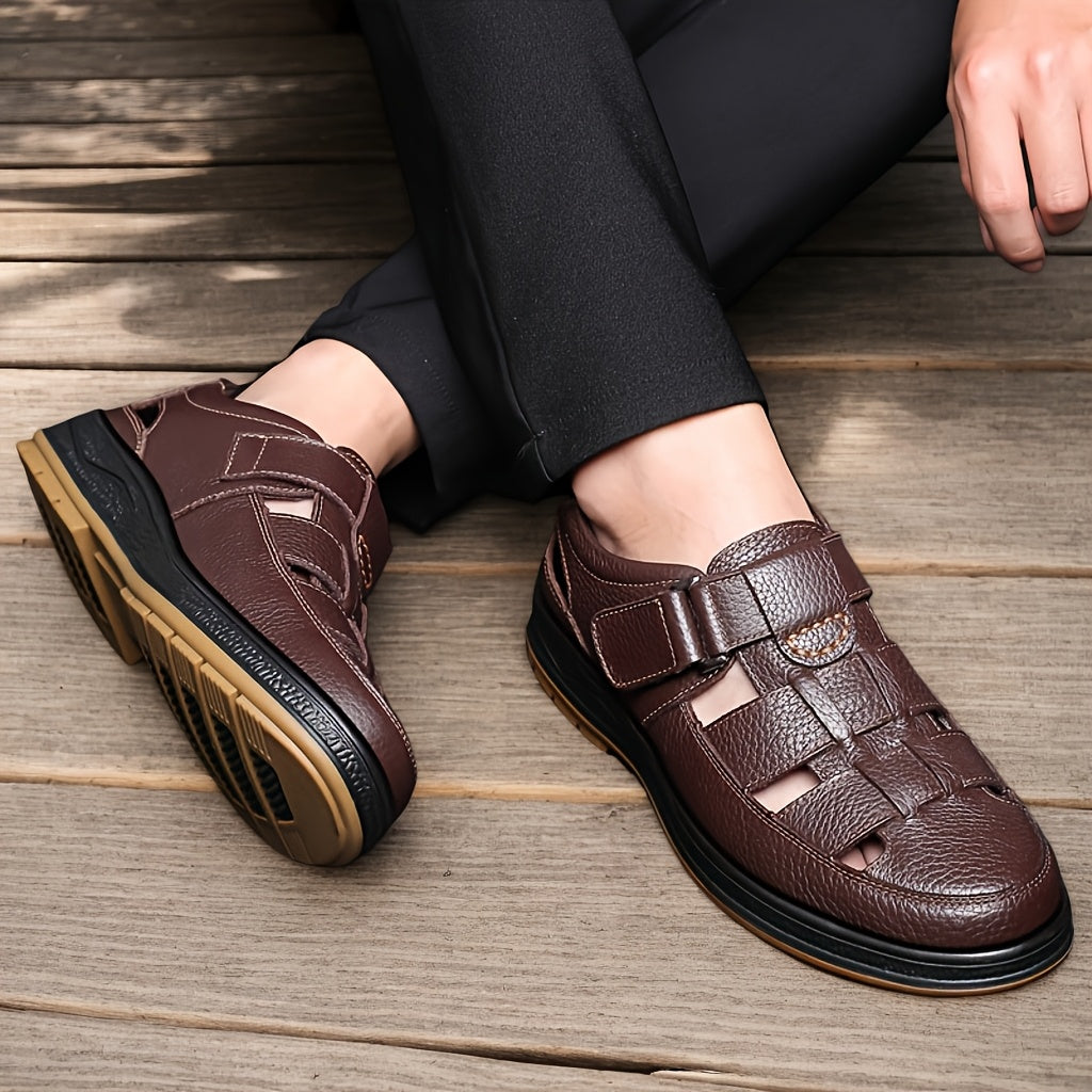 Sandales d’été homme – cuir respirant, confort durable et style décontracté