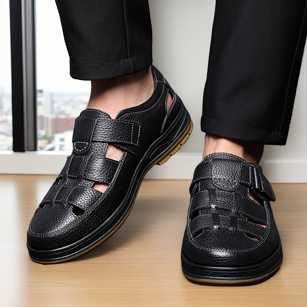Sandales d’été homme – cuir respirant, confort durable et style décontracté