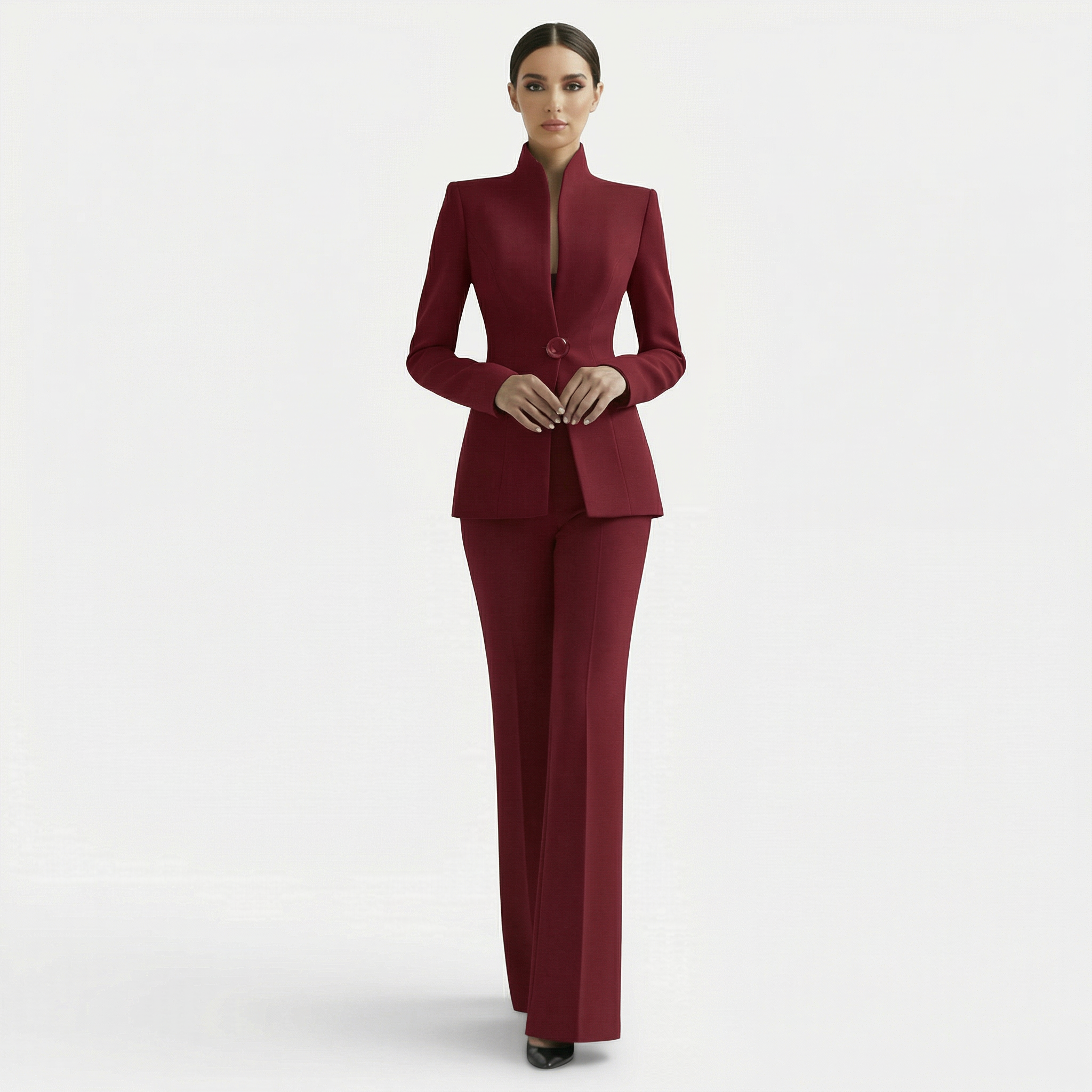 Éléonore – Tailleur femme veste cintrée et pantalon assorti