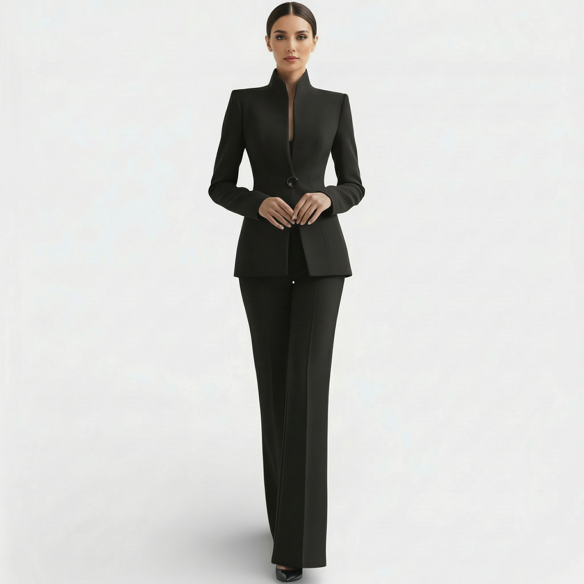 Éléonore – Tailleur femme veste cintrée et pantalon assorti