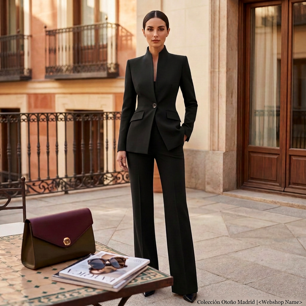 Éléonore – Tailleur femme veste cintrée et pantalon assorti
