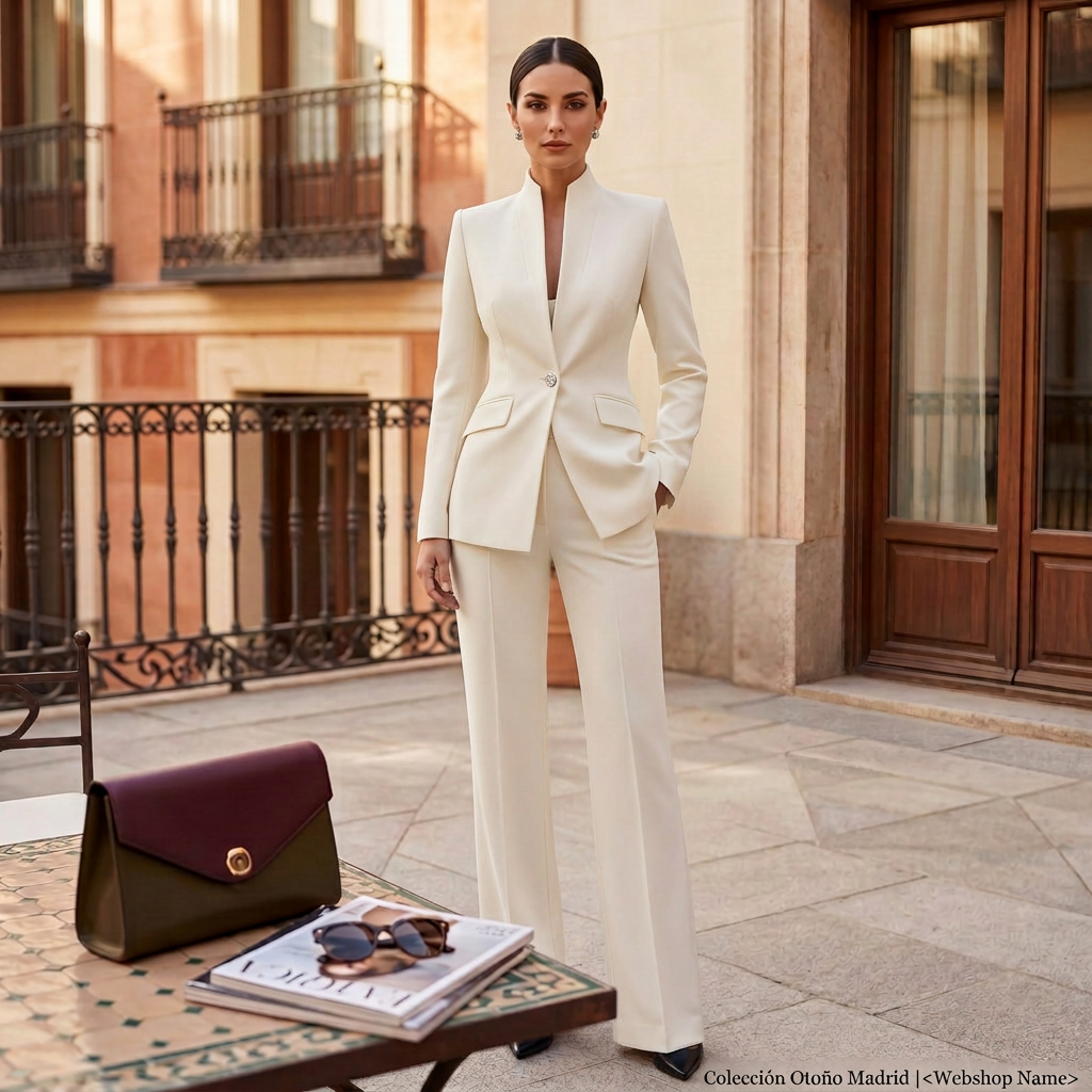 Éléonore – Tailleur femme veste cintrée et pantalon assorti