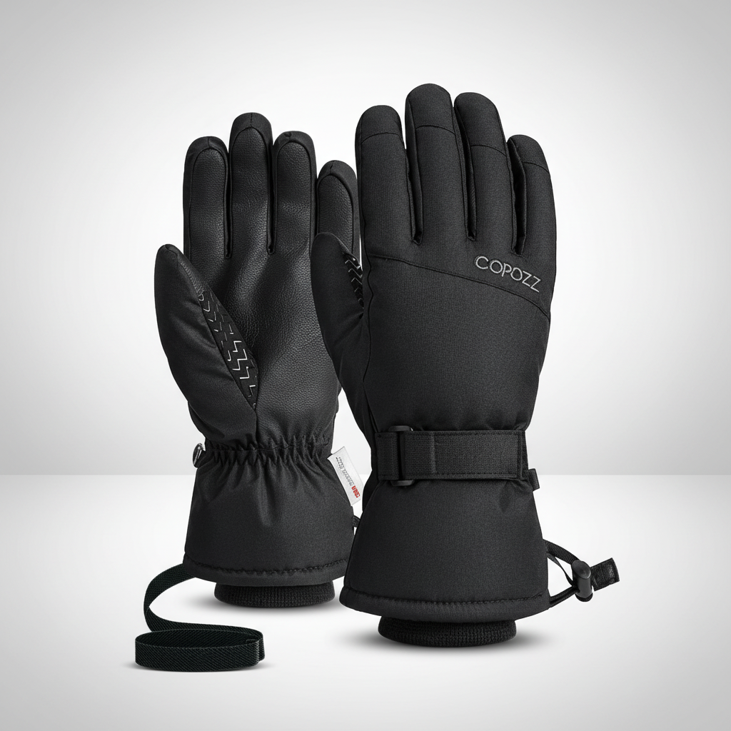 Gants de ski femme déperlants coupe-vent à paume antidérapante 2