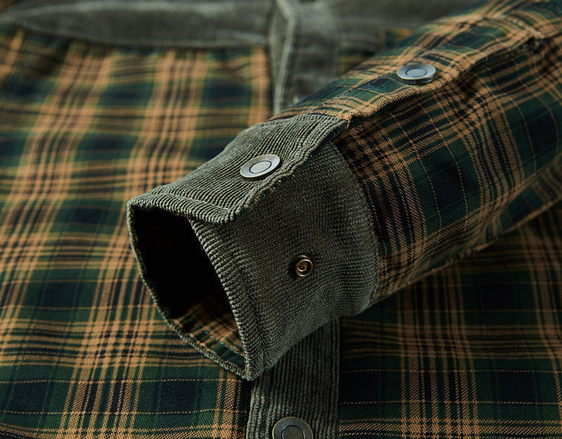 Gilet chemise homme à carreaux doublé sherpa avec poche poitrine 16