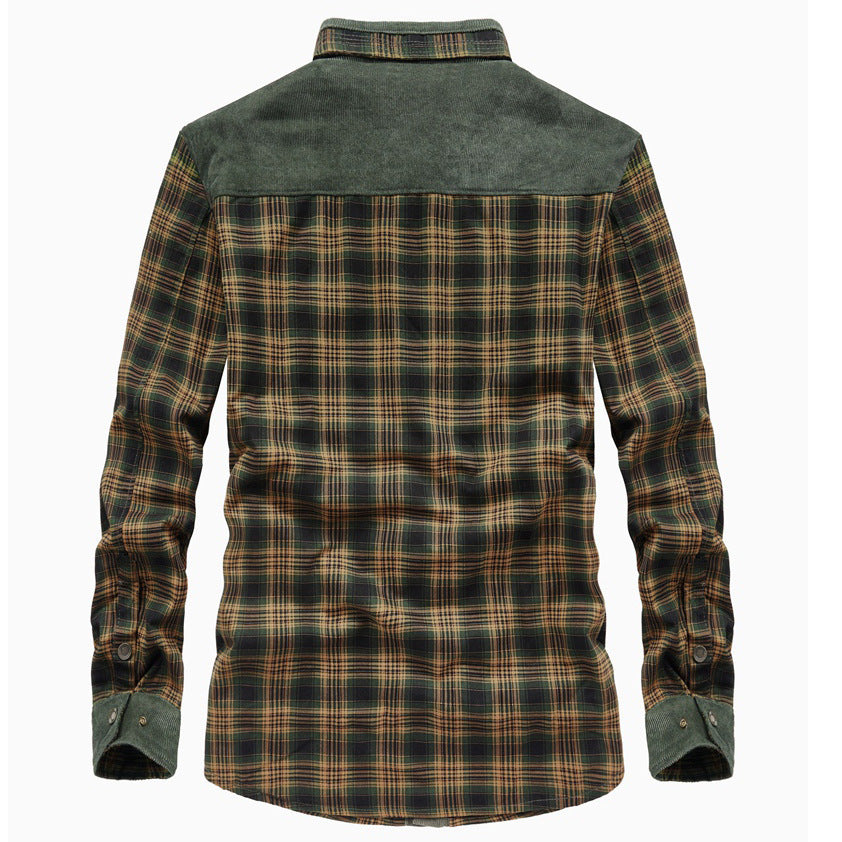 Gilet chemise homme à carreaux doublé sherpa avec poche poitrine 4