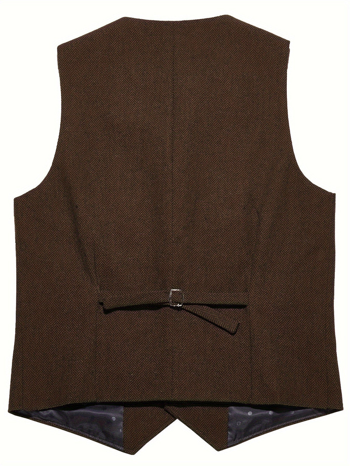 Gilet de costume homme à chevrons col en V boutonné 13