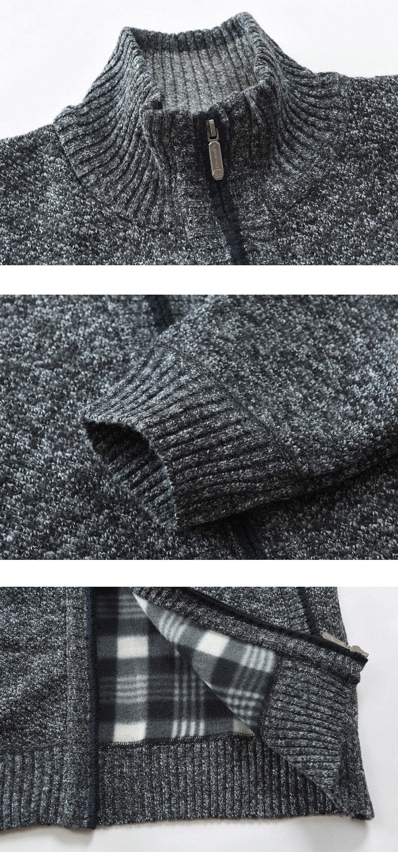 Gilet homme zippé avec doublure chaude et coupe classique 7