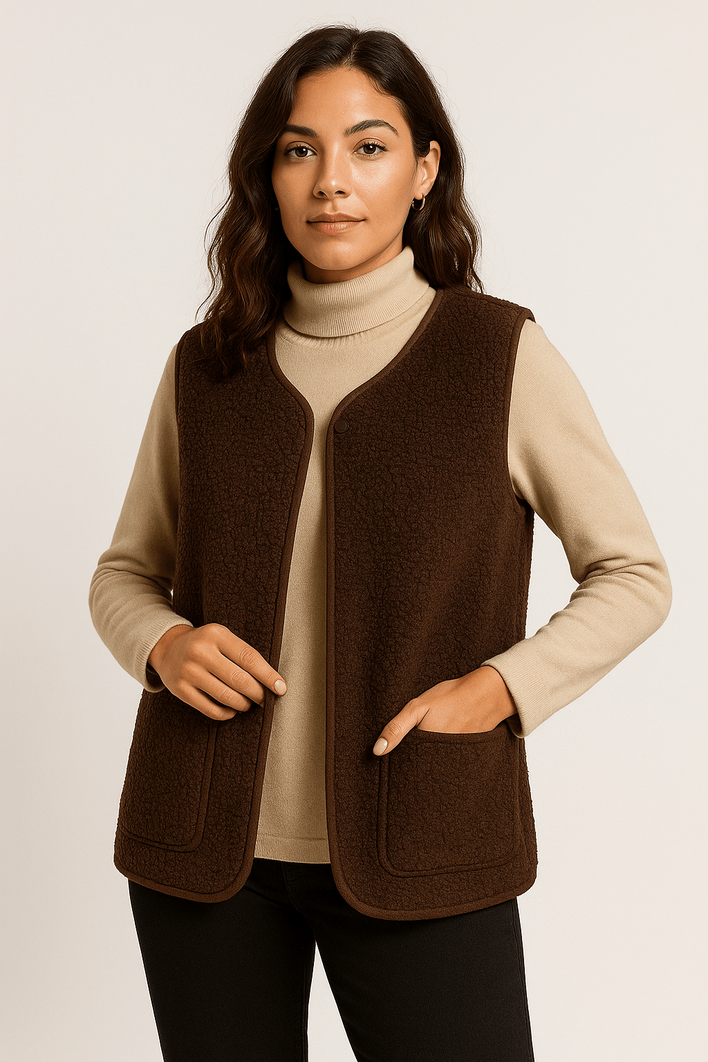 Gilet léger femme en peluche douce pour la mi-saison 4