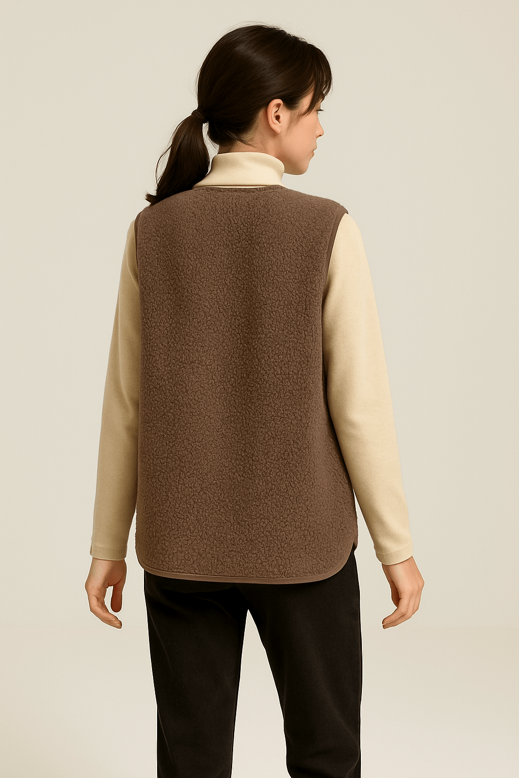 Gilet léger femme en peluche douce pour la mi-saison 7