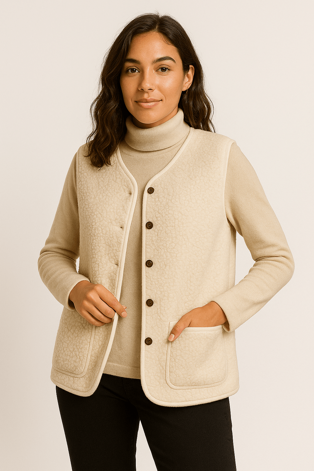 Gilet léger femme en peluche douce pour la mi-saison 8