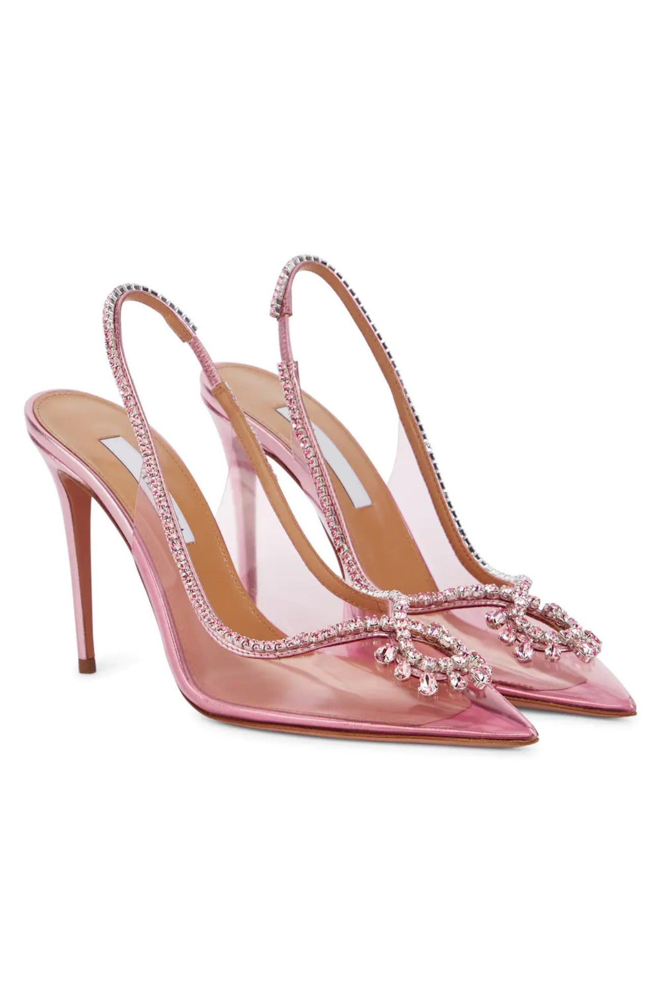 Jade – Escarpins à Bout Pointu avec Strass et Finition Transparente