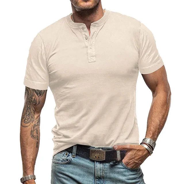 T-shirt pour homme léger respirant en coton avec coupe décontractée Théo