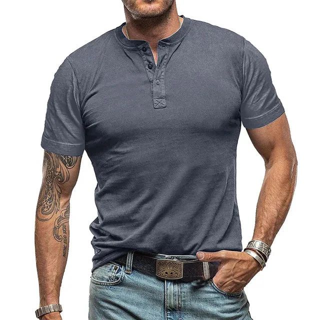 T-shirt pour homme léger respirant en coton avec coupe décontractée Théo