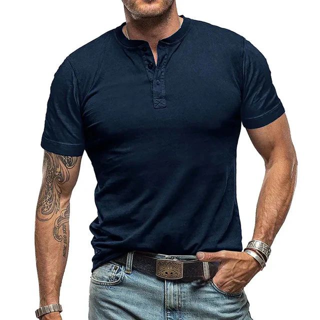 T-shirt pour homme léger respirant en coton avec coupe décontractée Théo