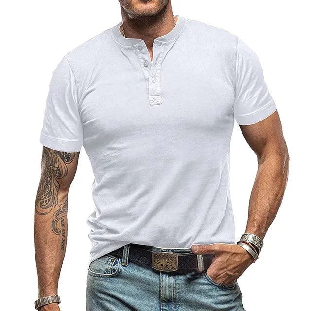 T-shirt pour homme léger respirant en coton avec coupe décontractée Théo