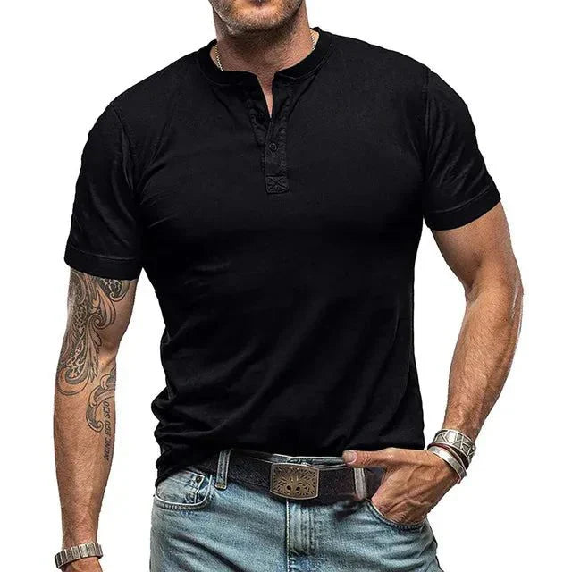 T-shirt pour homme léger respirant en coton avec coupe décontractée Théo