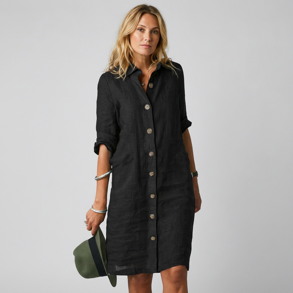 Adèle – Robe en lin élégante et stylée femme