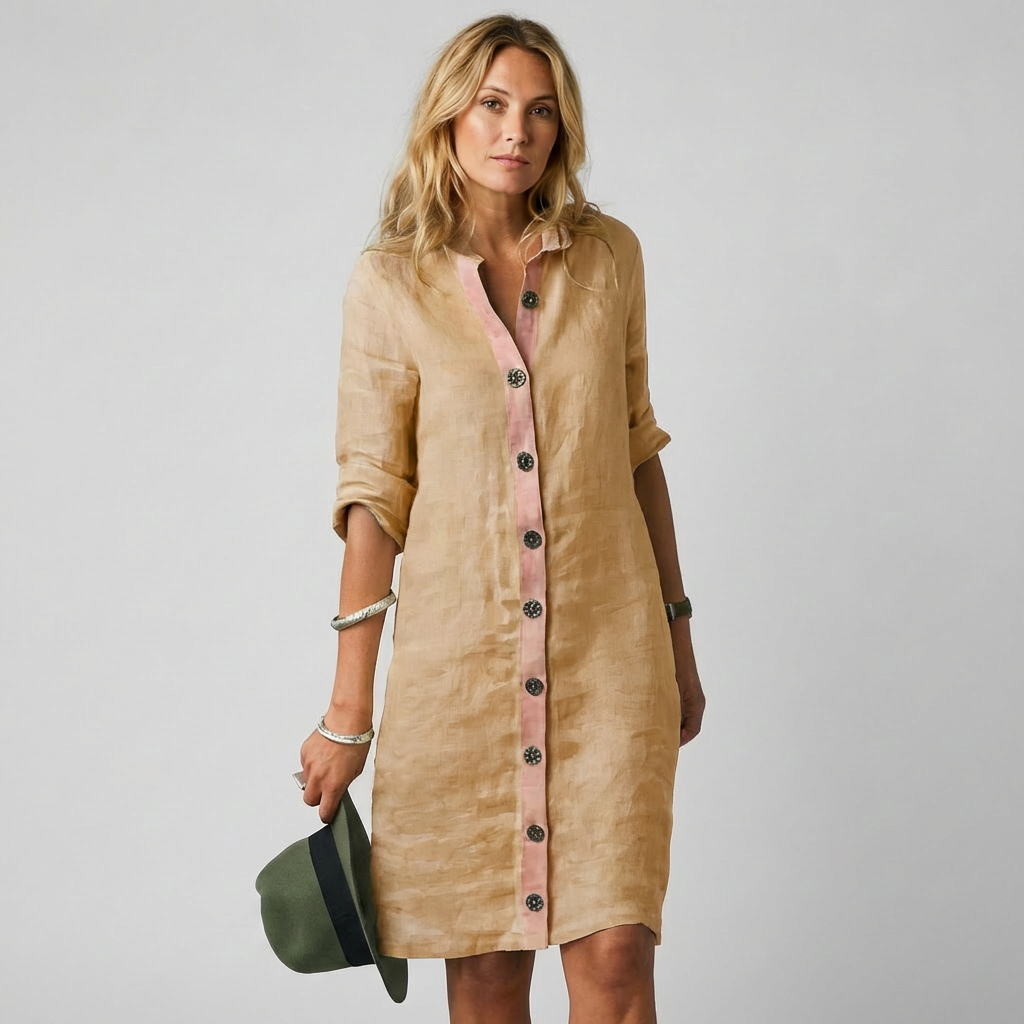 Adèle – Robe en lin élégante et stylée femme