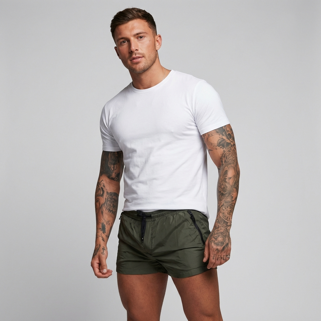 Gaspard – Short de bain court extensible homme