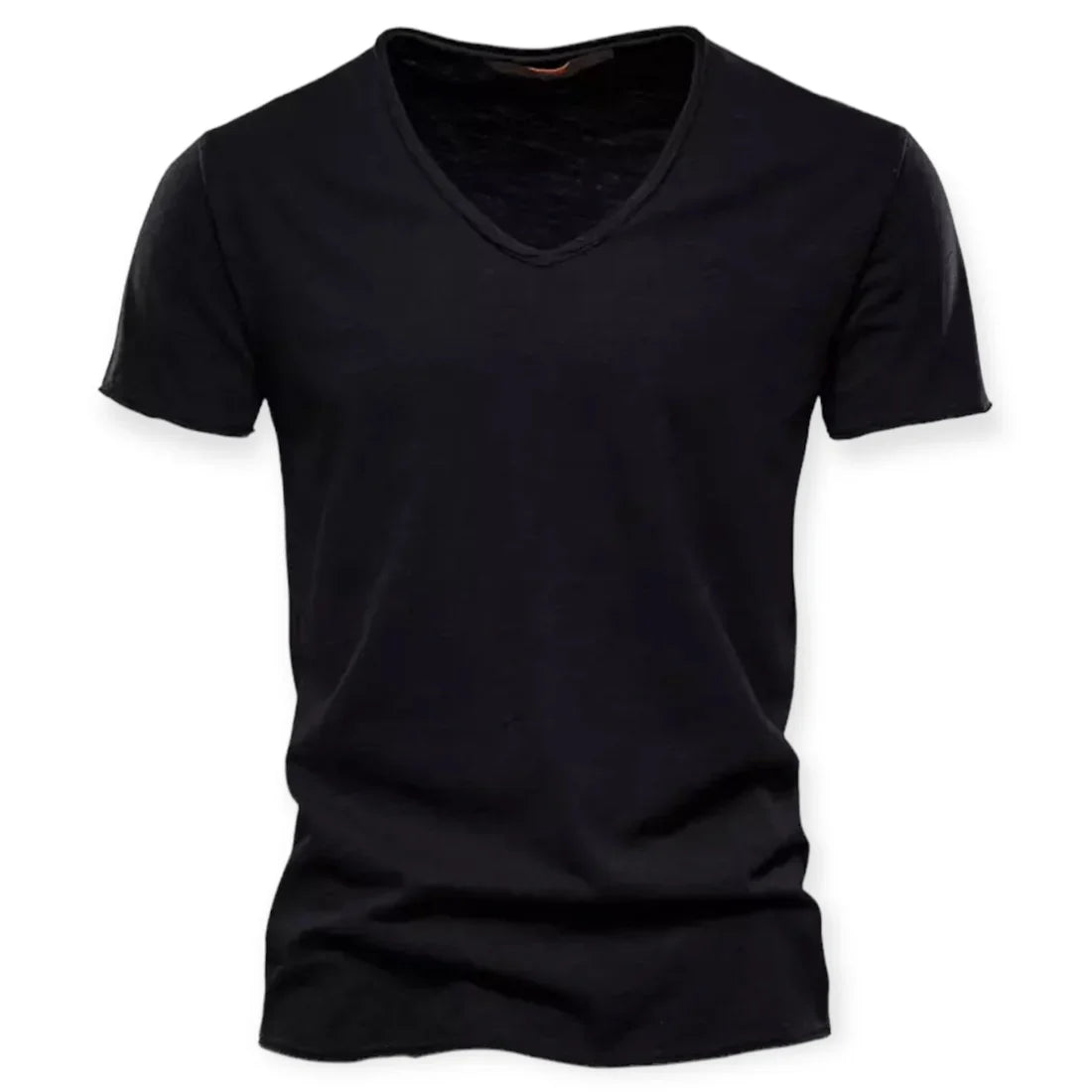 T-shirt pour homme automne léger respirant en coton mélangé avec coupe slim Adrien