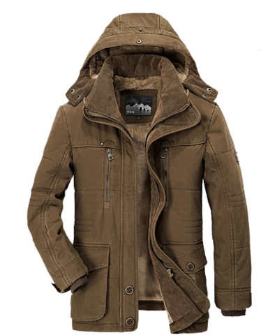 Parka doublée pour homme hiver chaude imperméable en coton avec intérieur polaire Colton