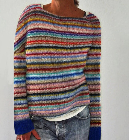 Éliane – Pull femme rayé
