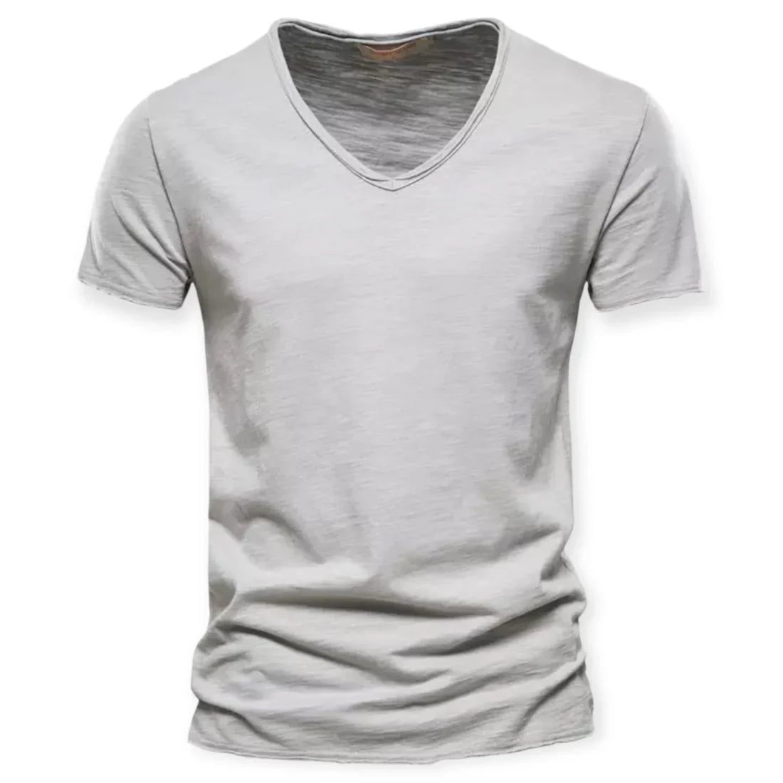 T-shirt pour homme automne léger respirant en coton mélangé avec coupe slim Adrien
