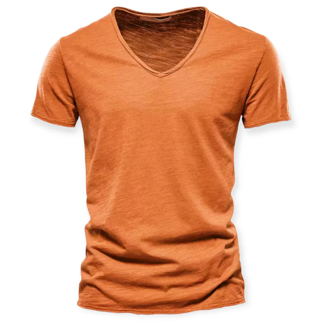 T-shirt pour homme automne léger respirant en coton mélangé avec coupe slim Adrien