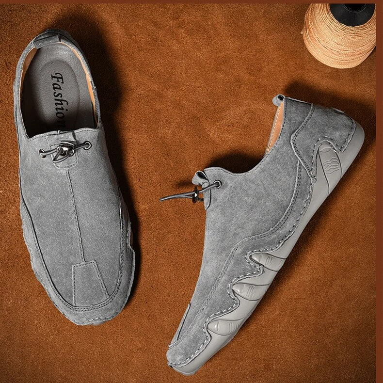 Mocassins d'été pour homme en cuir véritable avec confort durable et élégance décontractée