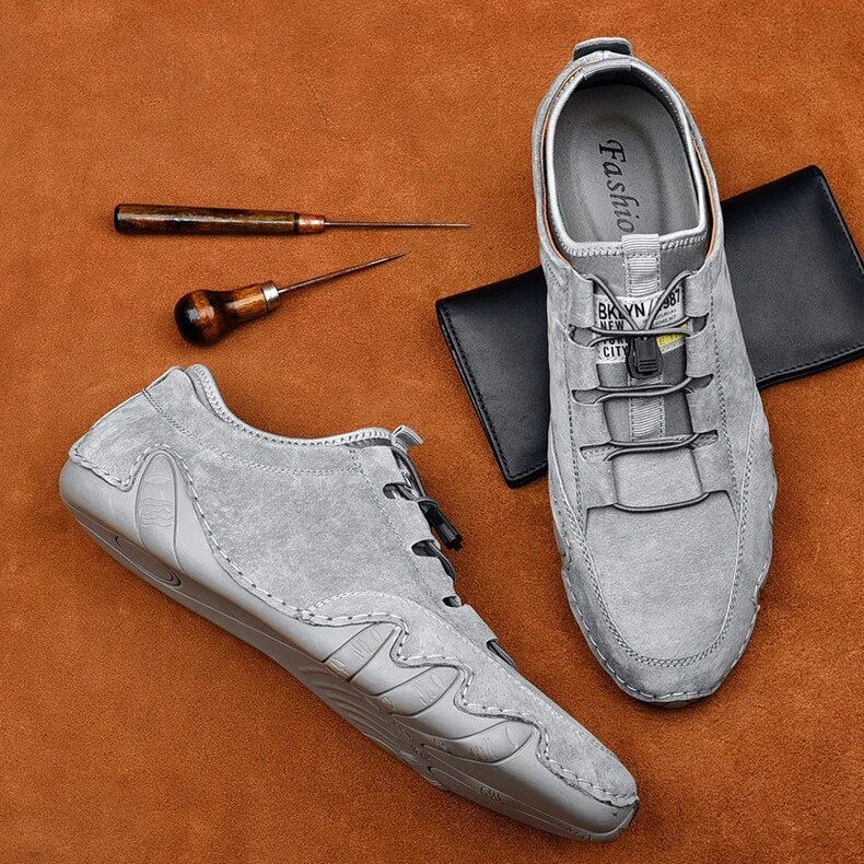 Mocassins d'été pour homme en cuir véritable avec confort durable et élégance décontractée