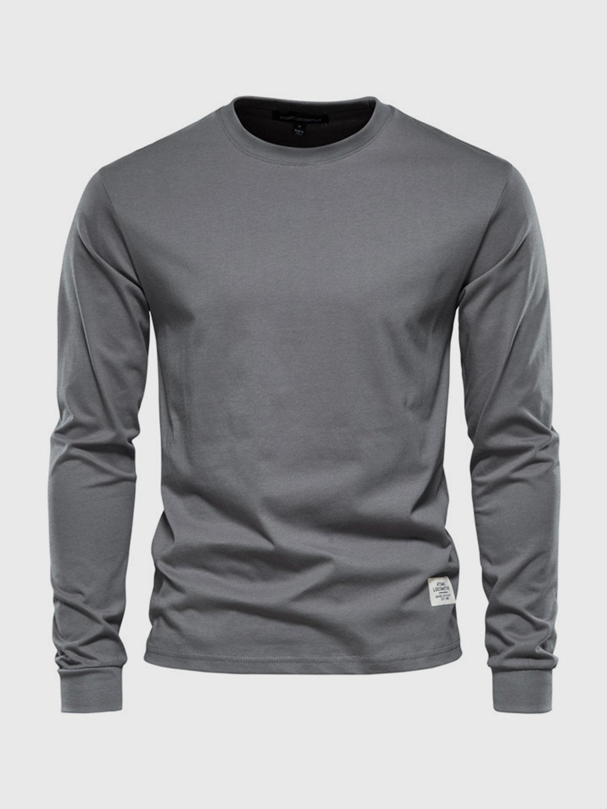 Haut à manches longues pour homme automne doux respirant en coton avec coupe droite Benoît