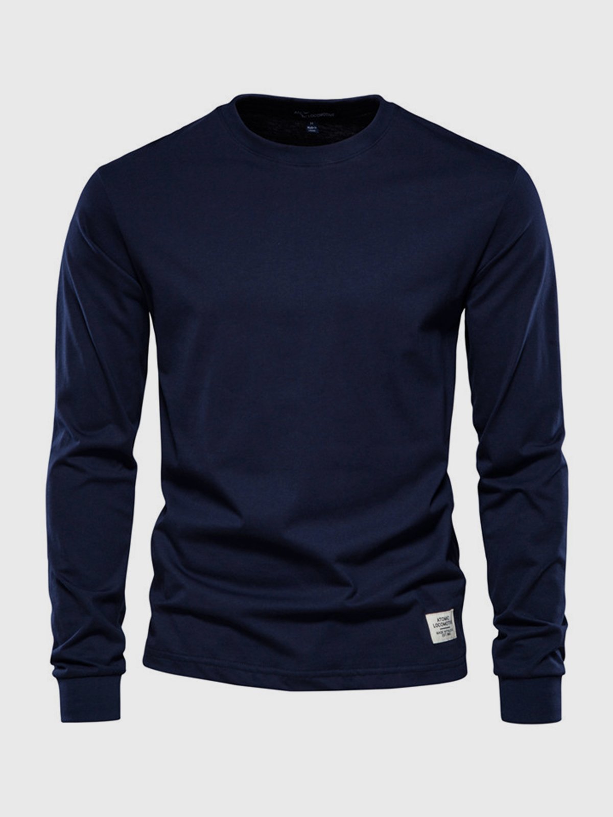 Haut à manches longues pour homme automne doux respirant en coton avec coupe droite Benoît