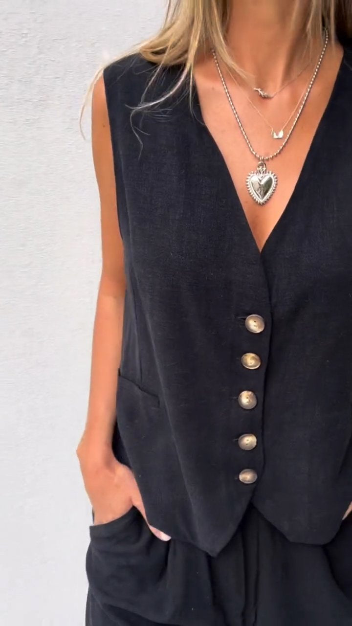 Élise – Ensemble deux pièces avec gilet femme