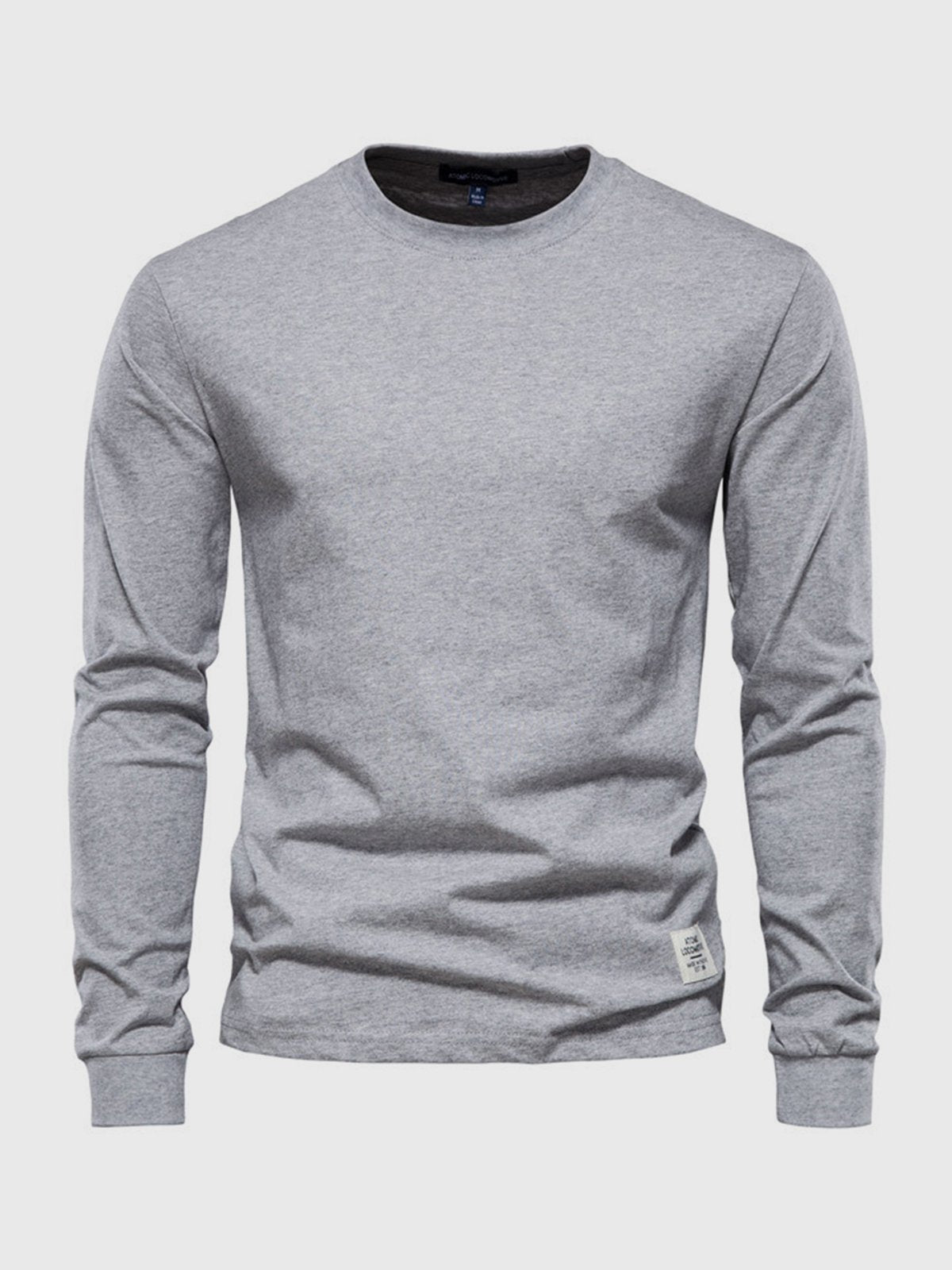 Haut à manches longues pour homme automne doux respirant en coton avec coupe droite Benoît
