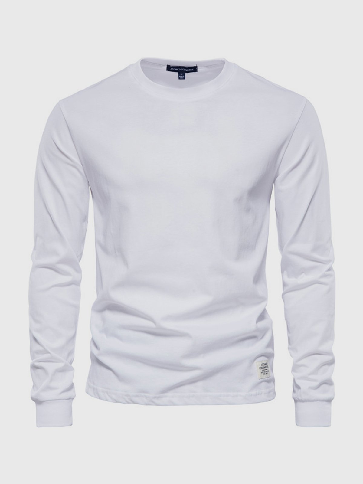 Haut à manches longues pour homme automne doux respirant en coton avec coupe droite Benoît