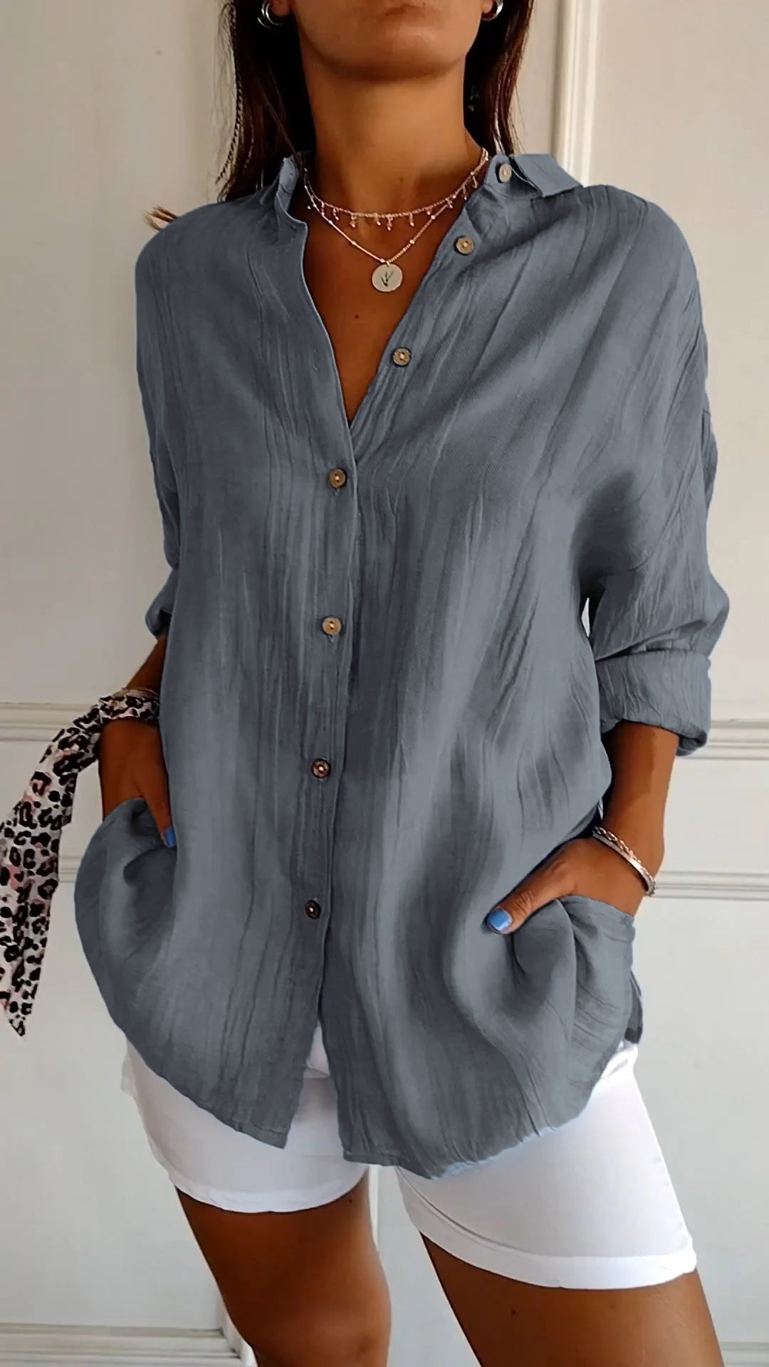 Pauline – Blouse boutonnée femme