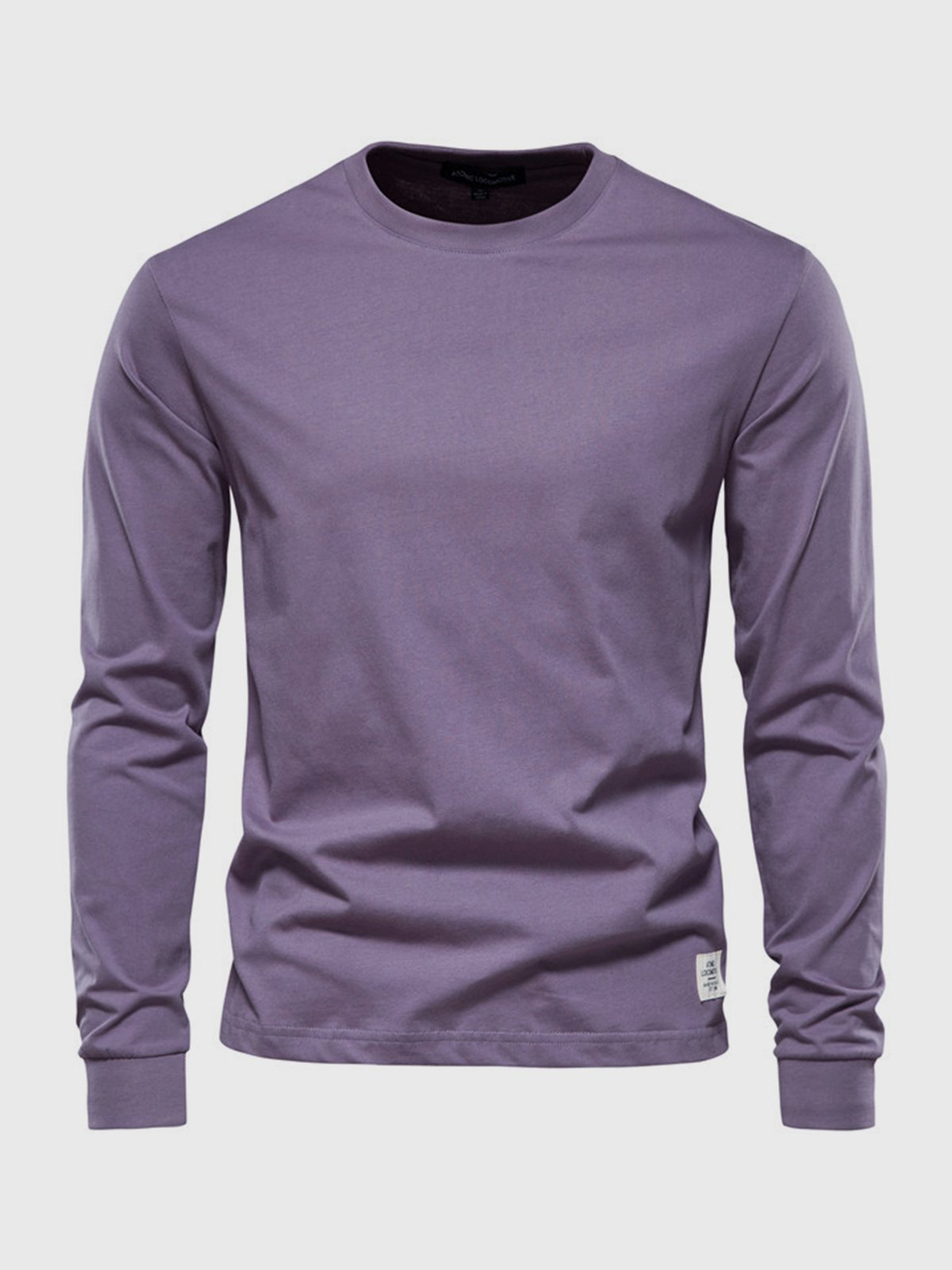 Haut à manches longues pour homme automne doux respirant en coton avec coupe droite Benoît