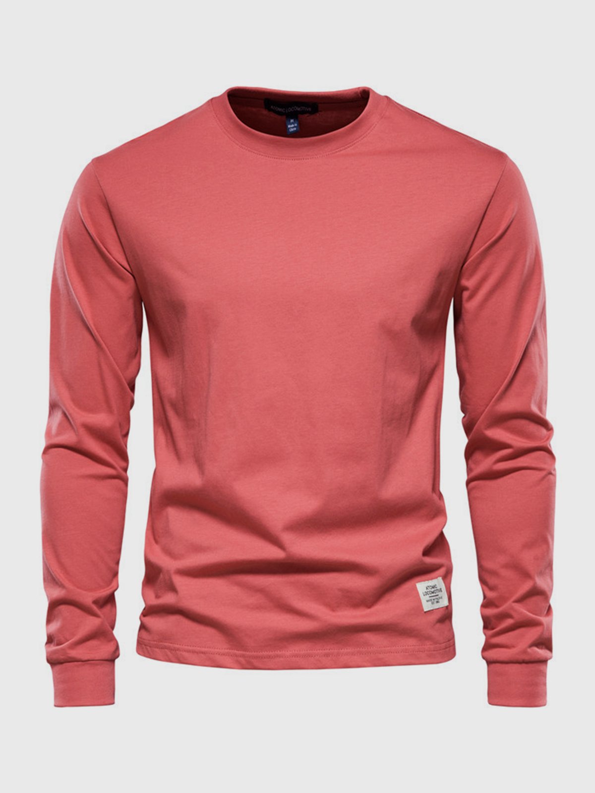 Haut à manches longues pour homme automne doux respirant en coton avec coupe droite Benoît
