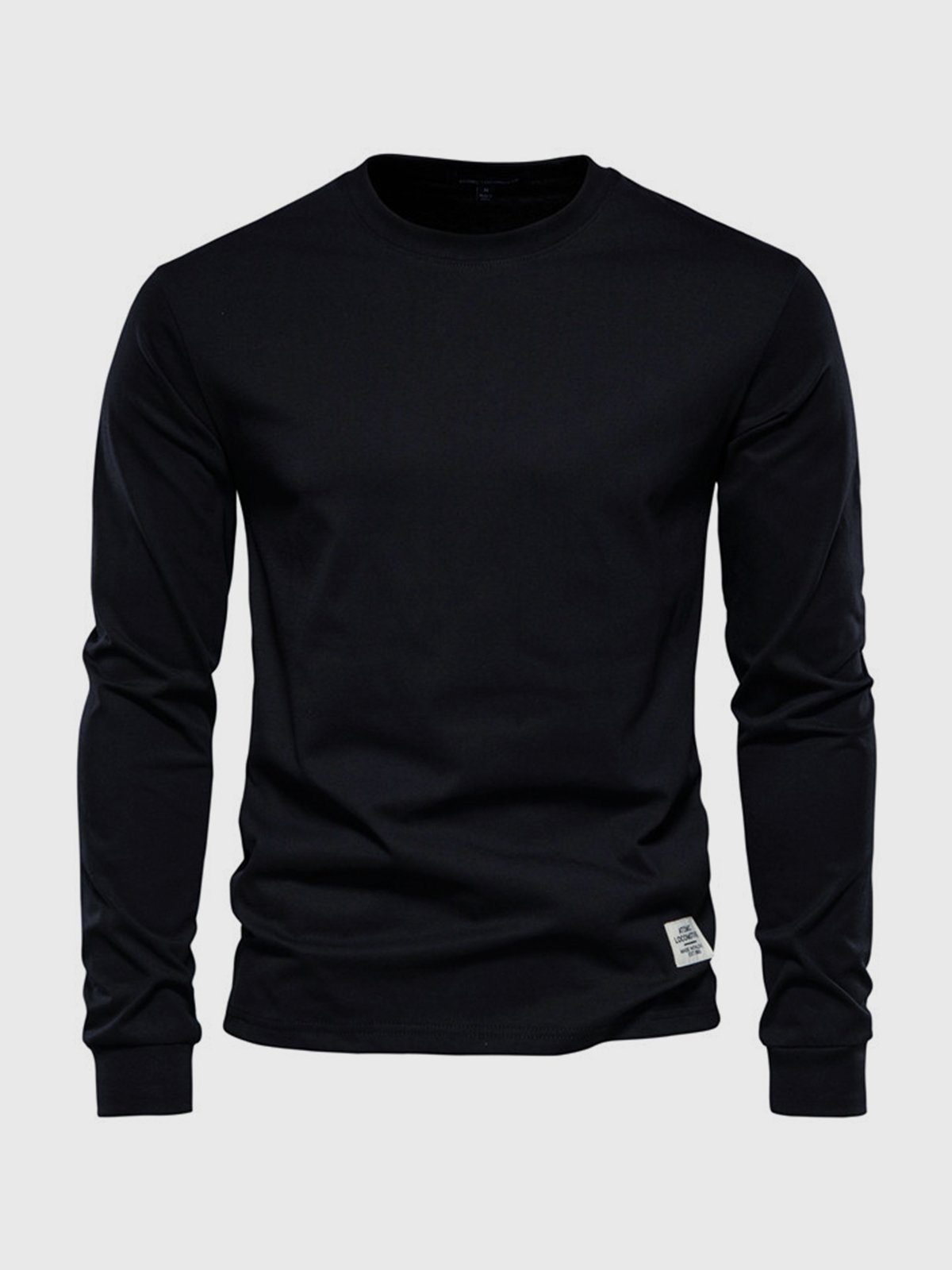 Haut à manches longues pour homme automne doux respirant en coton avec coupe droite Benoît