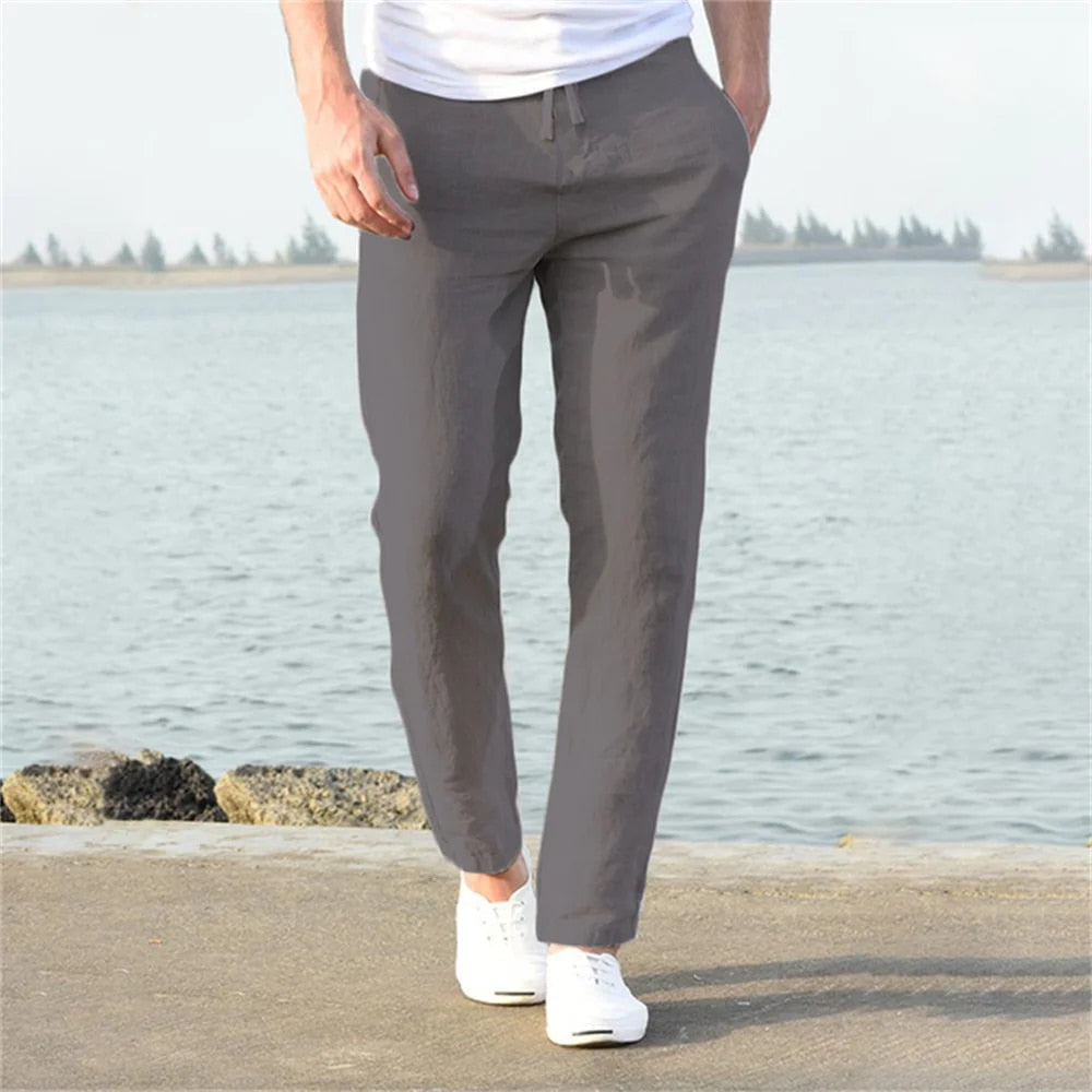 Pantalon homme en lin léger – confort estival et style décontracté