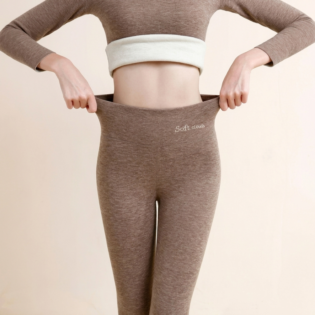 Legging thermique femme polaire taille haute 7