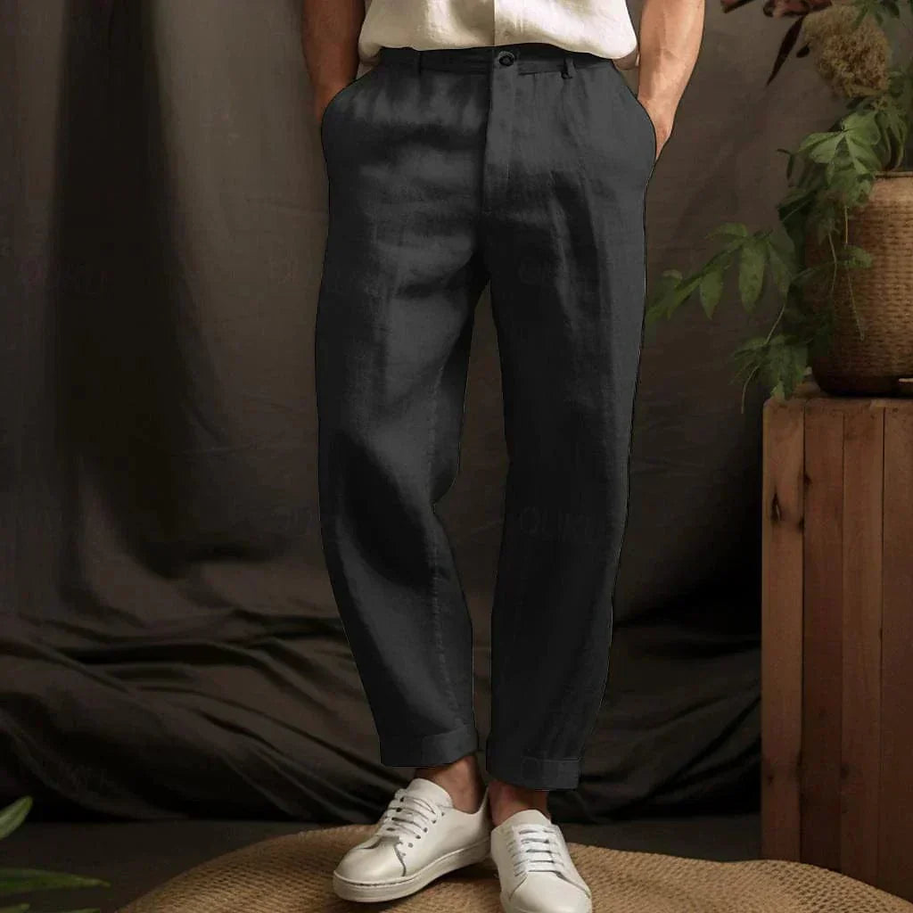 Pantalon en lin pour homme léger et décontracté pour un confort naturel en été