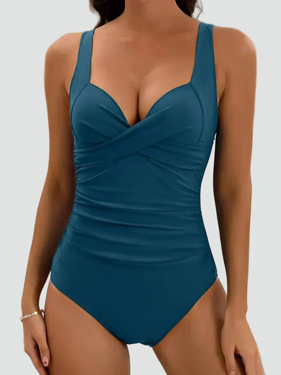 Maillot de bain une pièce sculptant à fronces