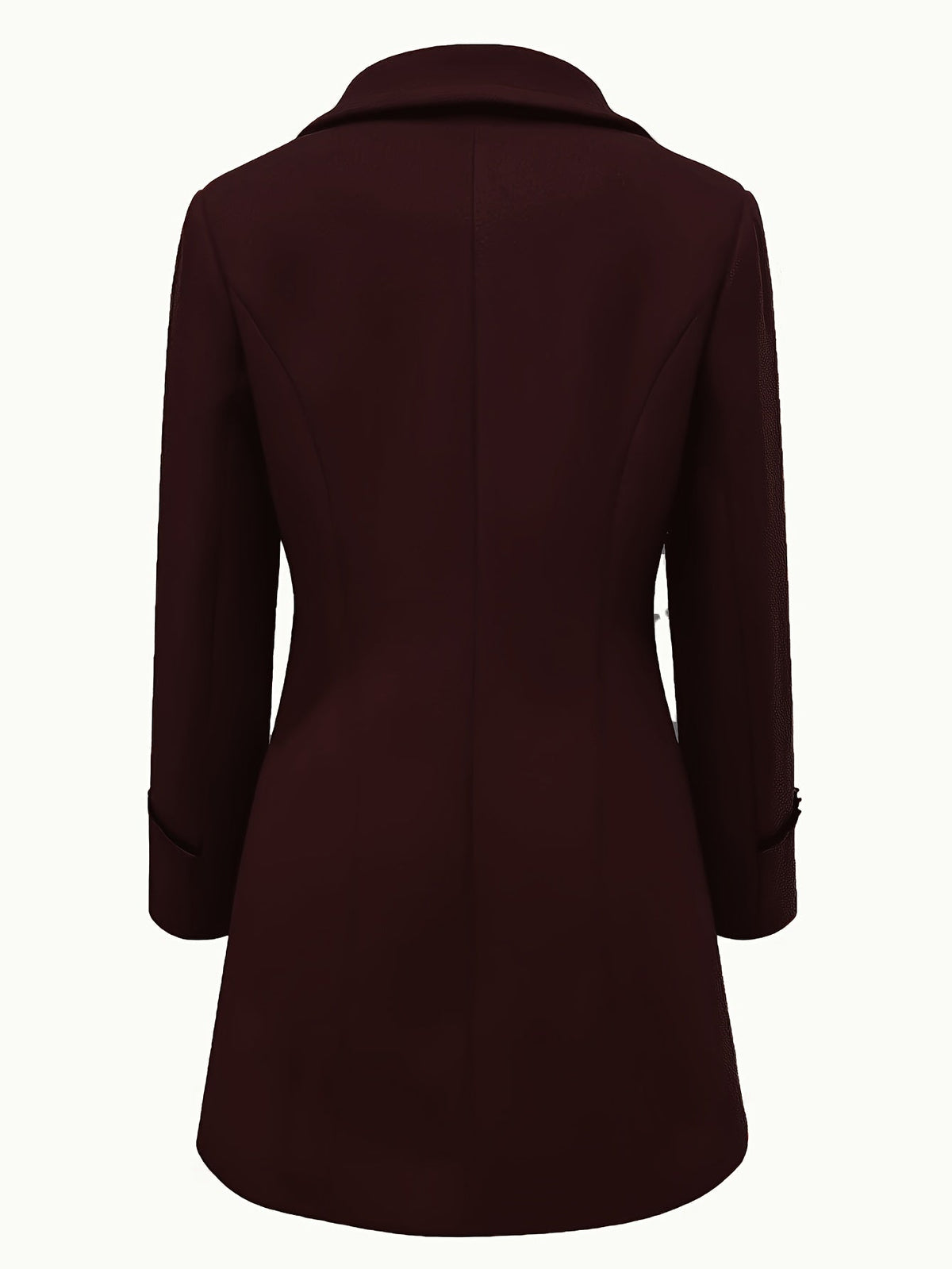Manteau femme mi-long cintré à col à revers et double boutonnage 10