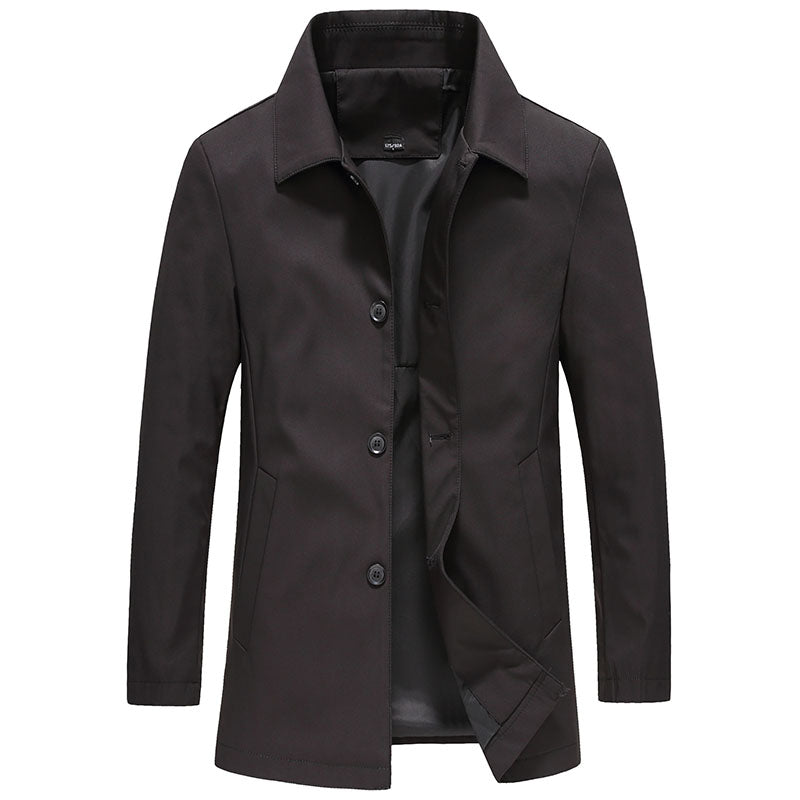 Manteau homme à col classique coupe droite 1