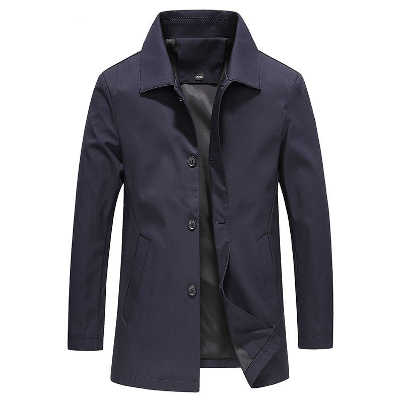 Manteau homme à col classique coupe droite 2