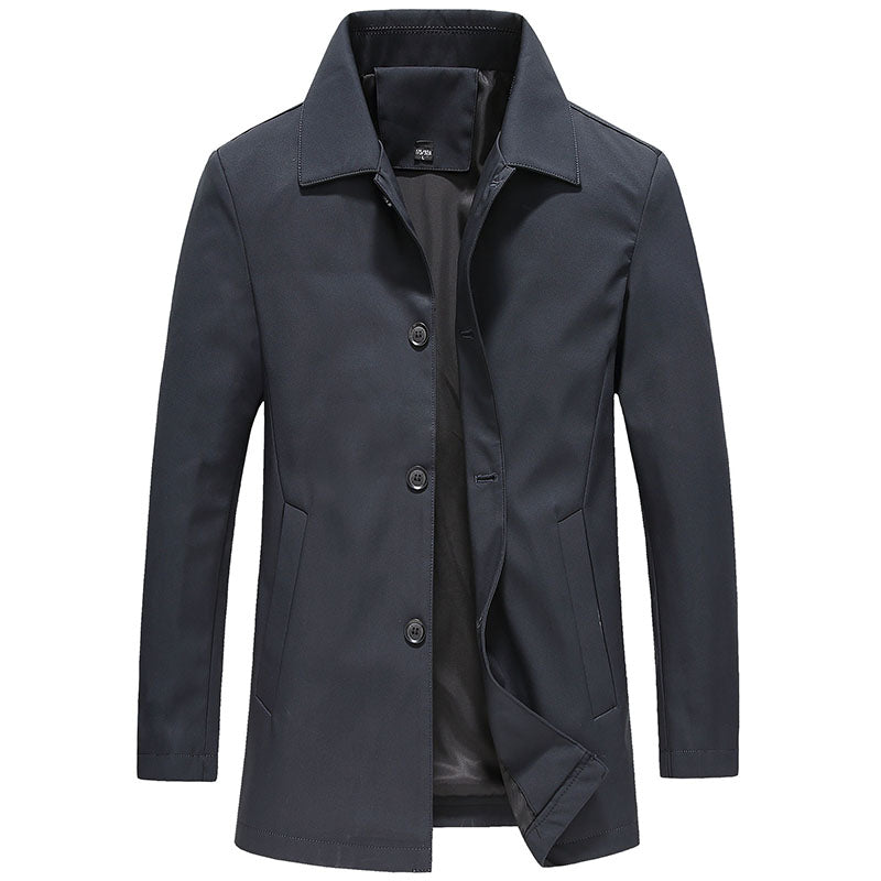 Manteau homme à col classique coupe droite 3