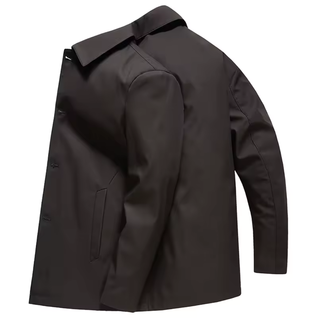 Manteau homme à col classique coupe droite 4
