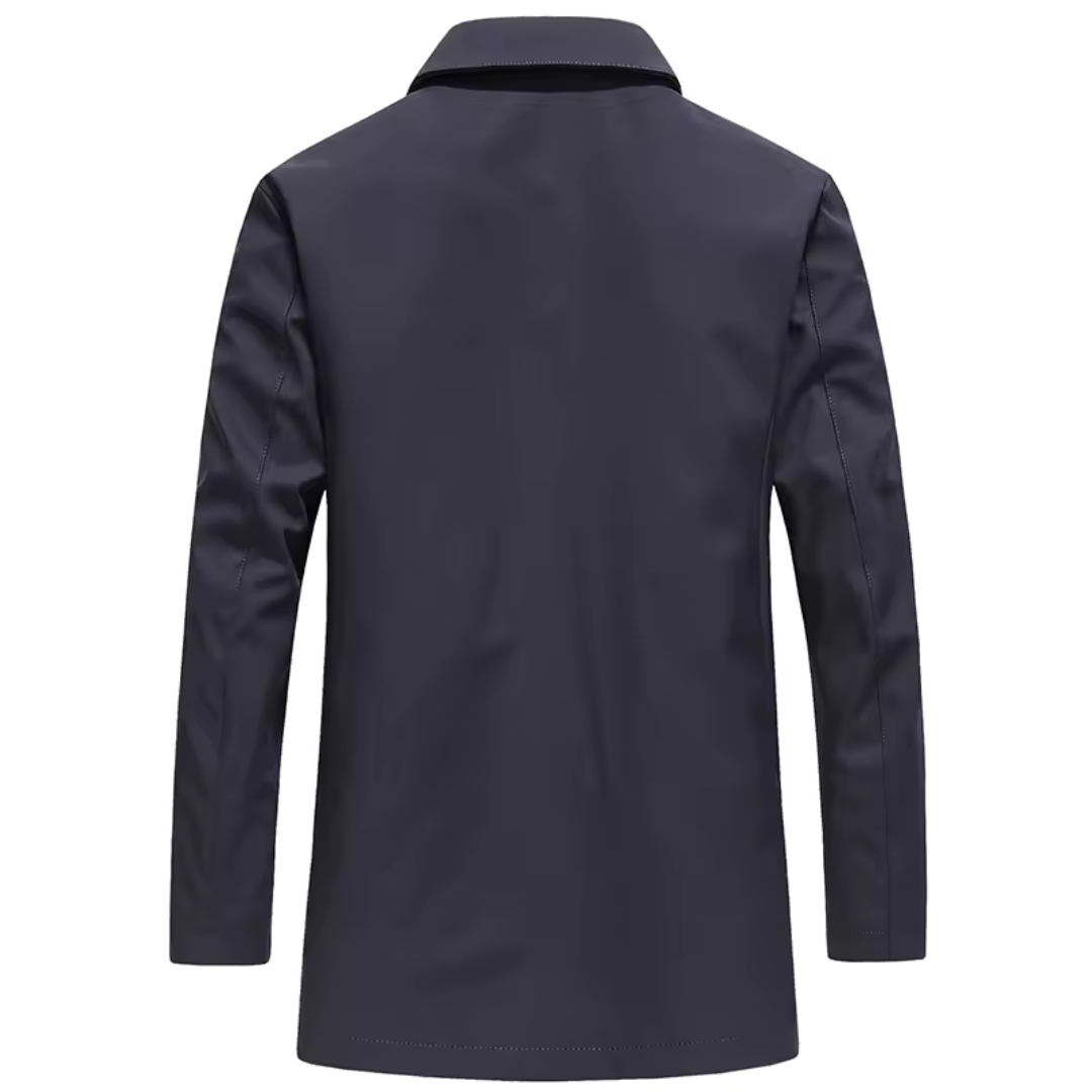 Manteau homme à col classique coupe droite 5