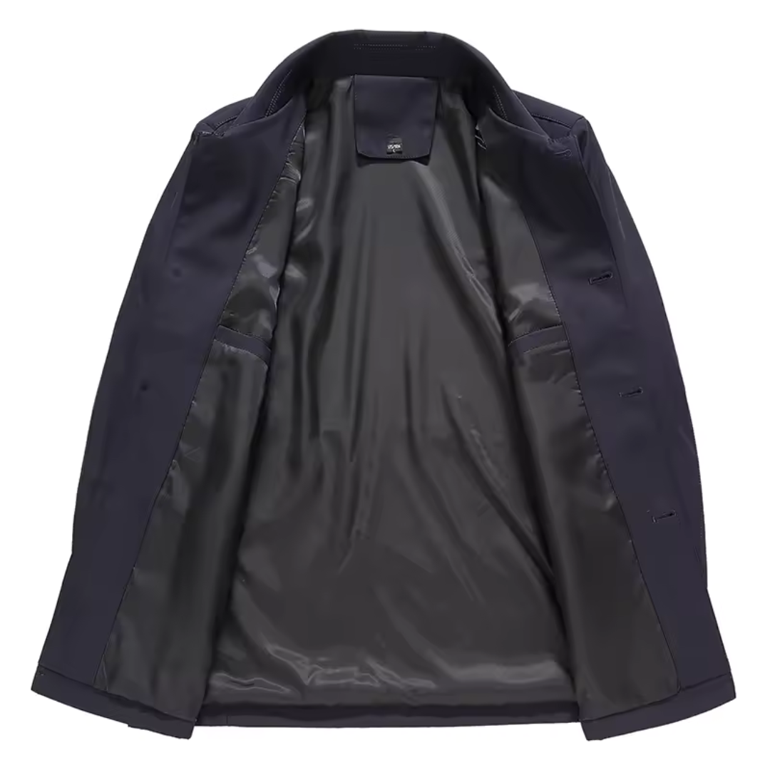 Manteau homme à col classique coupe droite 6